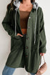 Oversized Corduroy Contrast Hooded Shacket